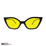 عینک شب گربه ای برند شنل با فریم مشکی رنگ و لنز زرد مدل G1001