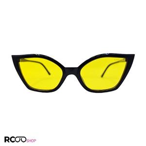 عینک شب گربه ای برند شنل با فریم مشکی رنگ و لنز زرد مدل G1001 