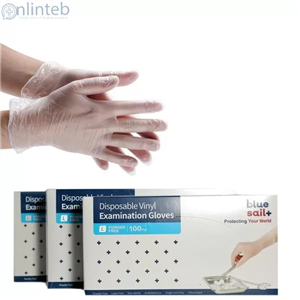 دستکش وینیل بلوسیل Blue sail شفاف