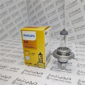 لامپ سه خار فیلیپس H4 30% افزایشی 60/55W اصلی 
