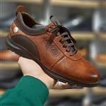 کفش چرم مردانه اکپا تبریز بسیار سبک و راحت وبادوام رنگبندی عسلی و مشکی سایز41تا44