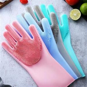 دستکش سیلیکونی پرزدار دستکش اسکاج دار