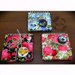 دفترچه سیمی گل گلی دخترانه به همراه جانماز و پیکسل
