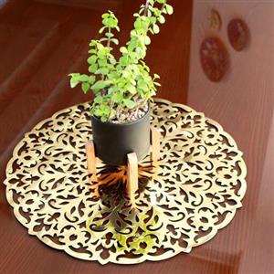 رومیزی گرد چرم طرح میلان (رنگ و سایز قابل تغییر)