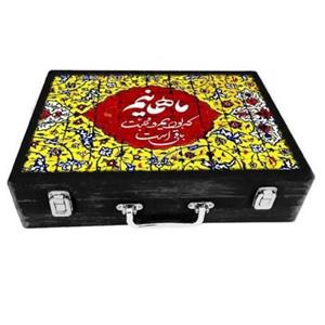 جعبه چوبی مدل چمدان بزرگ طرح کاشی4