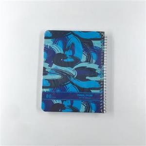 دفترچه 80 برگ سیمی پایاپاب طرح آبی