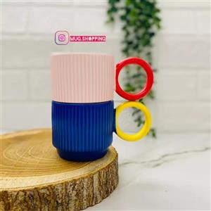 ماگ سرامیکی بزرگ نارنجی سفید (خرید مستقیم از تولید کننده)