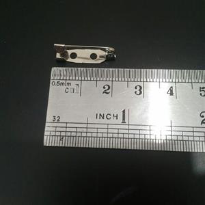 بسته 100 عددی سنجاق پیکسل و اتیکت 2 سانتی فلزی نقره ای رنگ