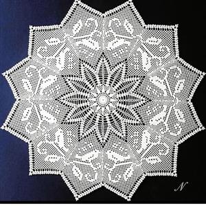 رومیزی قلاب بافی  6