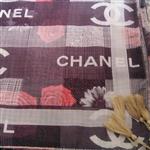 شال نخی منگوله دار  طرح CHANEL