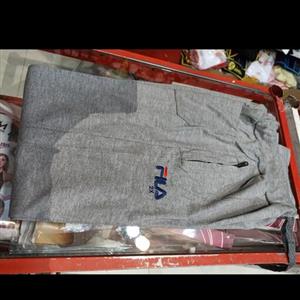 شلوار ملانژ لاکرا مردانه دمپا ساده در دو رنگ طوسی تیره و روشن سایز لارج تا دو ایکس لارج
