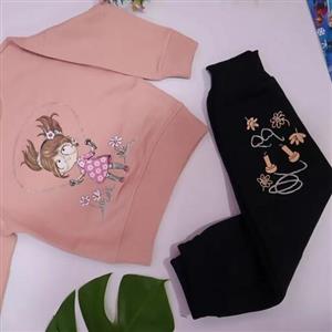 ست بلوزو شلوار دخترانه رنگ بندی  مطابق تصویر با ضمانت شست و شو مناسب یک تا دوسالگی