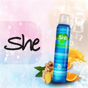 اسپری شی she با رایحه کول cool با ماندگاری 24 ساعته اورجینال