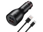 شارژ فندکی یو اس بی 66 وات هواوی همراه با کابل تایپ سی Huawei P0006 Super Fast Charging Car Charger