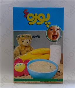 Puree 6 rice&banana+milk 4 packets
