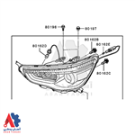 چراغ جلو راست نیمه میتسوبیشی asx  / 8301C630