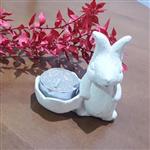 خرگوش کاسه دار ارتفاع ده سانتی برند سنگ چین مناسب جواهرات و جاشمعی