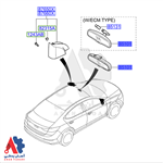 آینه وسط هیوندای النترا 2014