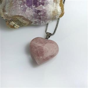 مدال قلبی رز کوارتز تراش فانتزی (G.1024)