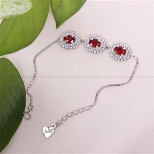 دستبند یاقوت سرخ سنتاتیک زنانه کد 10565