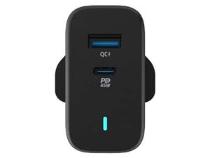 شارژر دیواری فست شارژ تایپ سی و یو اس بی 63 وات پاورولوژی Powerology Ultra-Quick Charging Adapter PWCUQC004