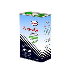 روغن موتور بهران مدل سوپر رانا 0w-20 SN حجم 4 لیتری