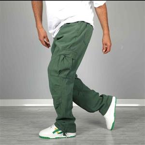 شلوار کارگو بگ مردانه سبز باتیس بوتیک