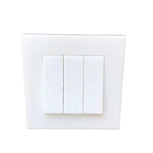 کلید و پریز (کلید سه پل خیام الکتریک مدل آرام  سفید  )