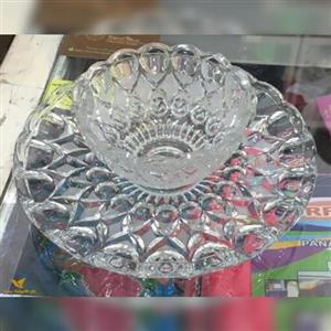 پیاله و پیش دستی آنجلیکا ایرانی بلور ایران پیاله آجیل خوری و پیش دستی میوه خوری