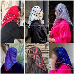مینی اسکارف عمده نخی در بسته های 12تایی قواره 65 (بیبی اسکارف  عمده یا  دستمالسر عمده)