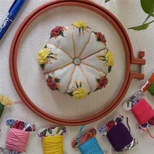 جاسوزنی گلدوزی شده برزیلی با نخ پنترن و دمسه