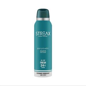 اسپری خوشبو کننده بدن استریکس streax مدل Bvlgari Aqva حجم 200 میل