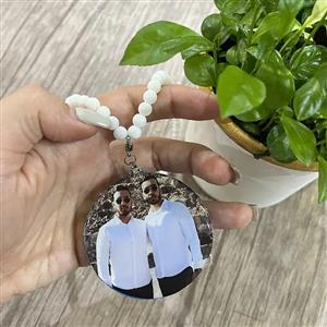 آویز ماشین  رزینی دایره. دوطرفه. وان یکاد ومتن دلخواه