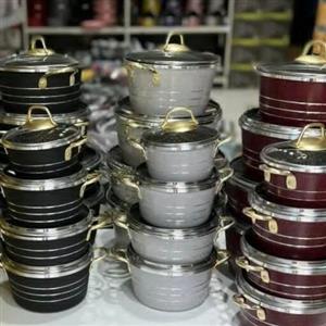 سرویس قابلمه 15 پارچه رنگ طوسی  بسیار با کیفیت و با گارانتی 24 ماهه