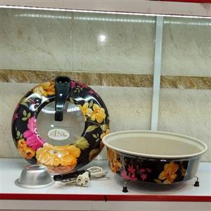 کیک پز  پیتزا پز برقی گلدار نسوز گرانیتی برند JNC