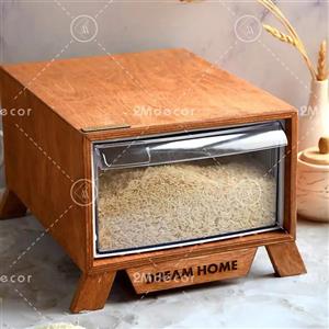ظرف نگهداری برنج چوبی (جا برنجی)