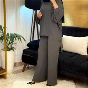 تونیک شلوار زنانه ابروبادی گرم بالا قواره دار از سایز 40 تا 48