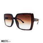 عینک آفتابی گوچی با فریم و دسته قهوه ای رنگ و عدسی سایه روشن مدل 6062