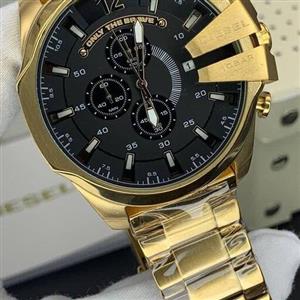 ساعت مچی مردانه دیزل شاخدار موتور ژاپن با کیفیت بند استیل DIESEL