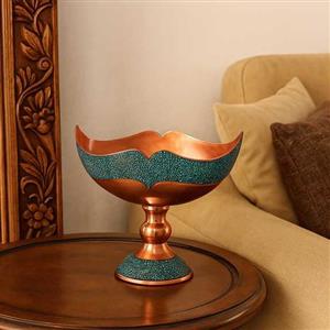 کشکول فیروزه کوب شده 30 سانتی متر صنایع دستی داودی