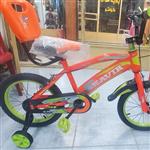 دوچرخه کویر سایز 16 ب رنگ نارنجی و سبز فسفری  مخصوص دختر و پسر