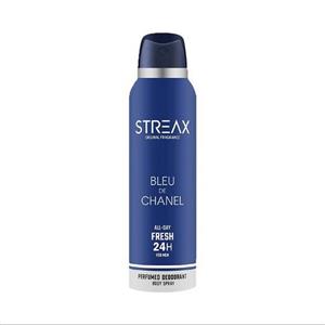 اسپری خوشبو کننده بدن استریکس streax مدل BLUE DE CHANEL حجم 200 میل 