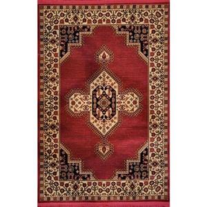 فرش ماشینی هیوا 700شانه طرح بلوچ کد 419 لاکی سایز 4متری