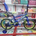 دوچرخه کویر سایز 16 ب رنگ آبی و سبز مناسب برای کودکانارسال با باربری پسشکرایه