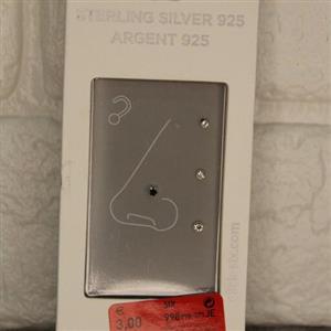 پک پیرسینگ بینی نقره 925 برند six رنگ ثابت و ضد حساسیت