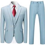 کت و شلوار مردانه آبی روشن به همراه پیراهن سفید با سایزبندی از 46 تا 56