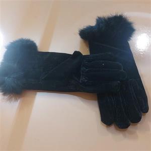 دستکش زنانه زمستانی مخمل