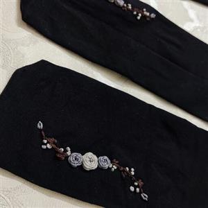 ست ساق و جوراب سه گل رنگ طوسی
