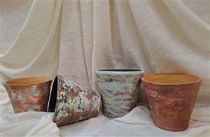 گلدان پتینه سفالی