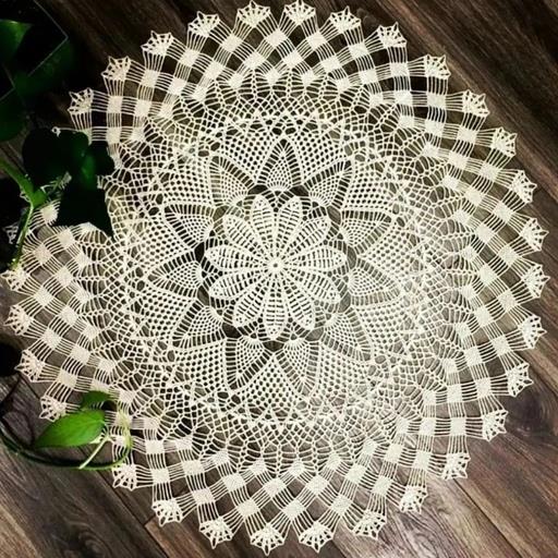 رومیزی قلاب بافی02
